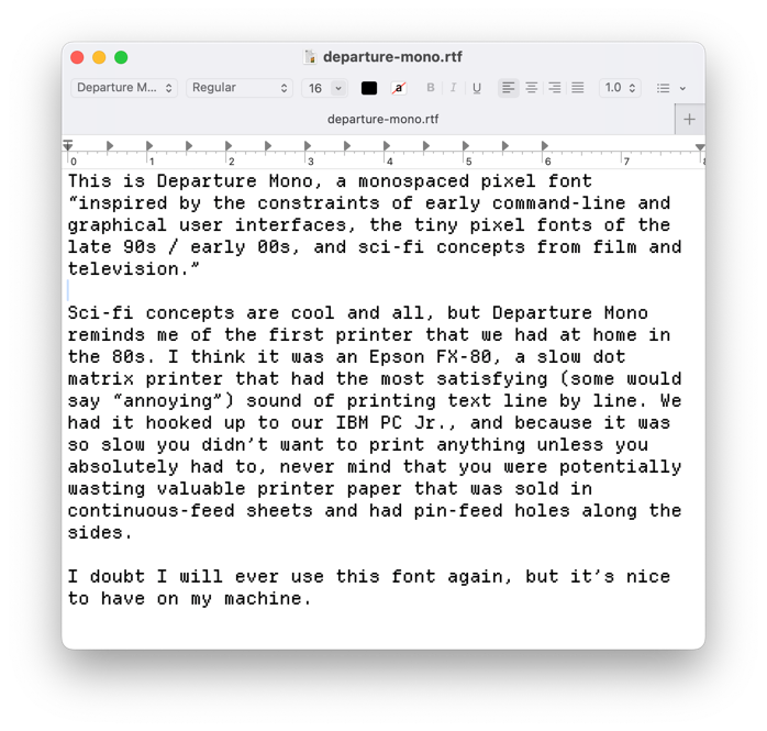 A pointless story about pixel fonts